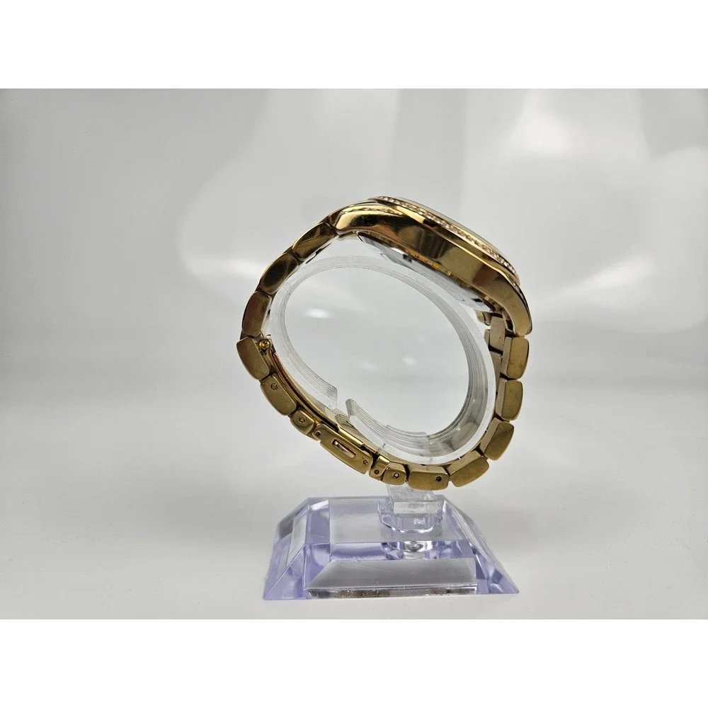 Michael Kors Ladies Gold‎ Tone Stainless Steel Chronograph Watch MK5166 WORKS!